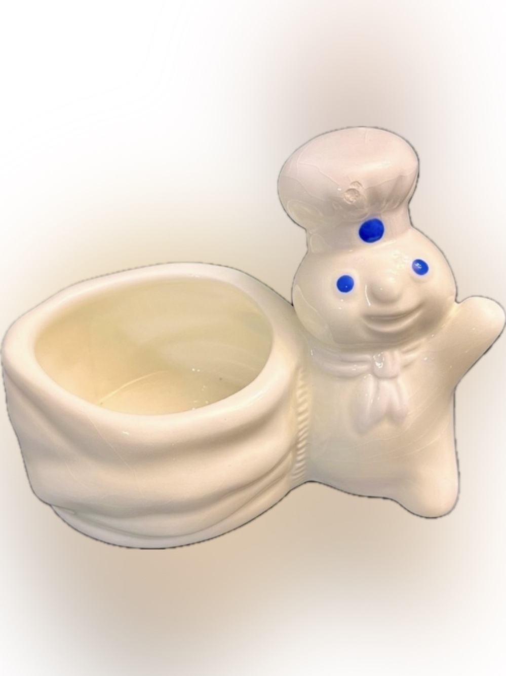 VTG 1997 Pillsbury Doughboy Ceramic Planter Sponge Holder Benjamin & Medwin 5x4